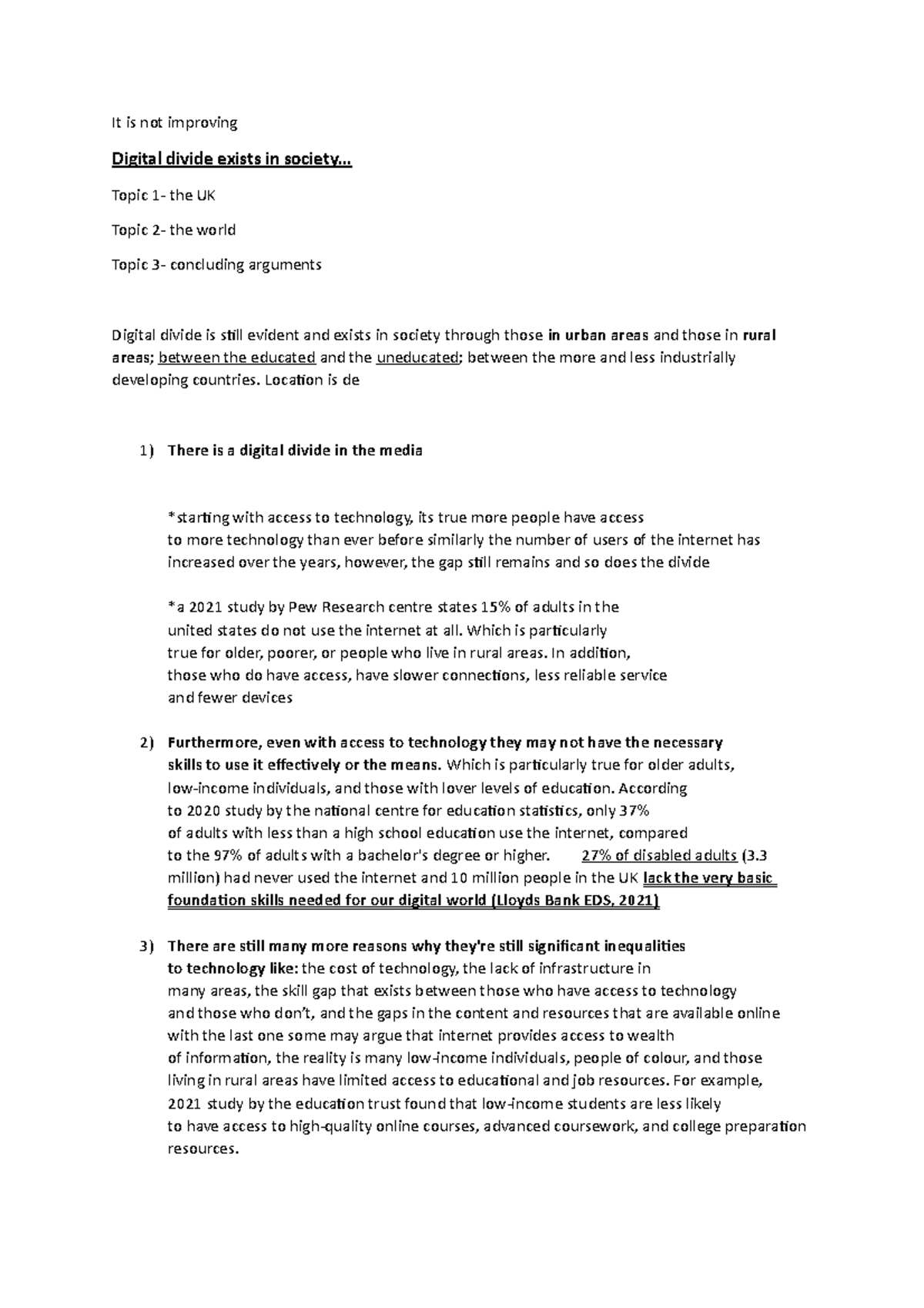 Digital divide Sociology It is not improving Digital divide exists