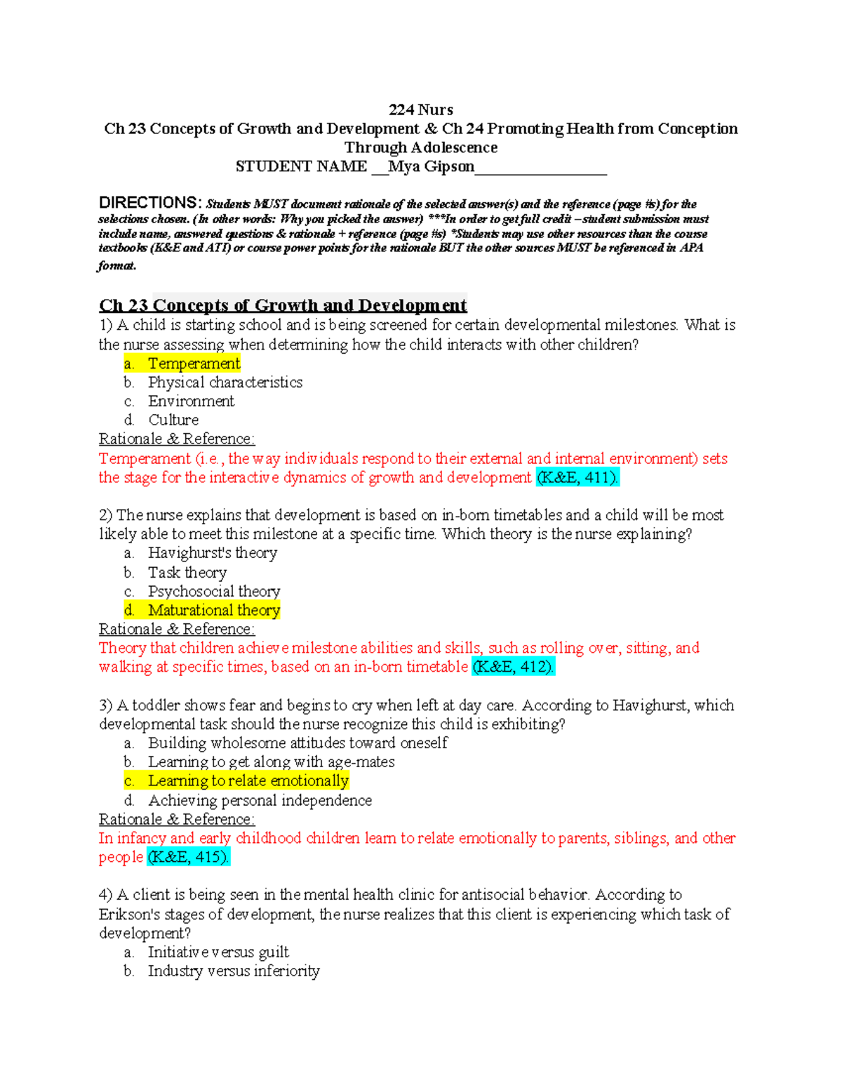 Ch 23 Ch 24 Worksheet Assignment Student COPY 2022 - 224 Nurs Ch 23 ...