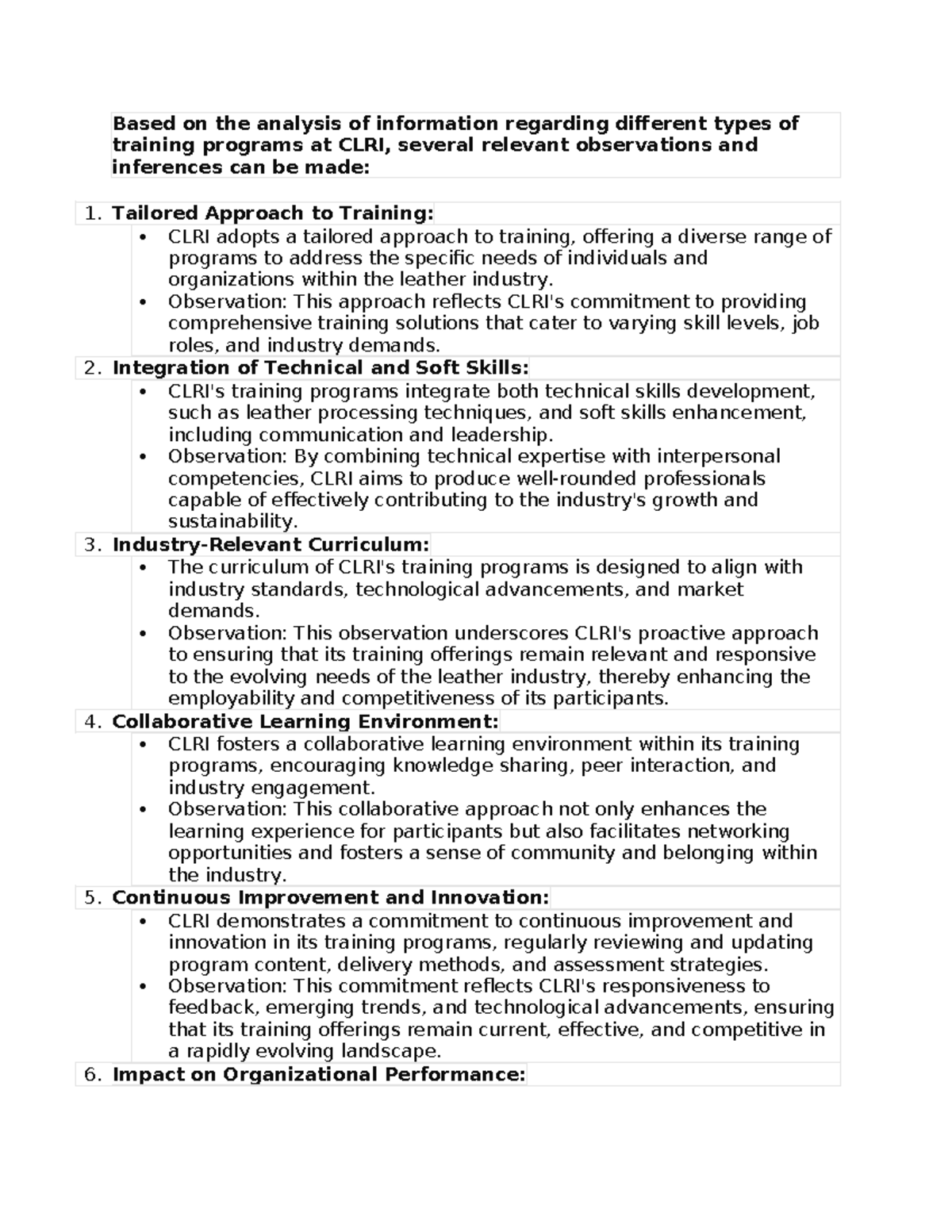 Based on the analysis of information regarding different types of ...