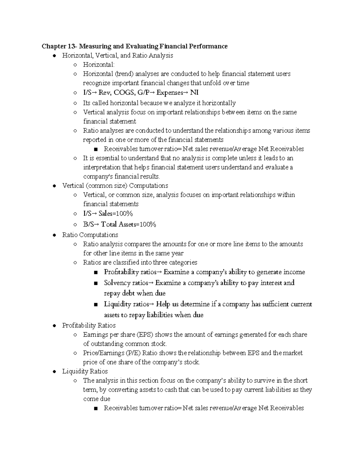 Ch 13 - Lecture notes 13 - Chapter 13- Measuring and Evaluating ...
