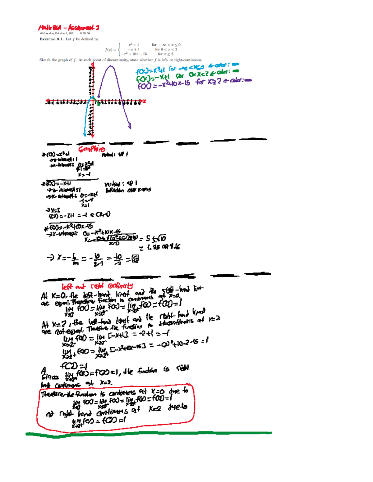 Week 2 Assignment - Math 31A - TĞĚŶĞƐĚĂLJ͕ KĐƚŽďĞƌ ς͕ ϮϬϮϭ Θ͗ϬΘ WD ...