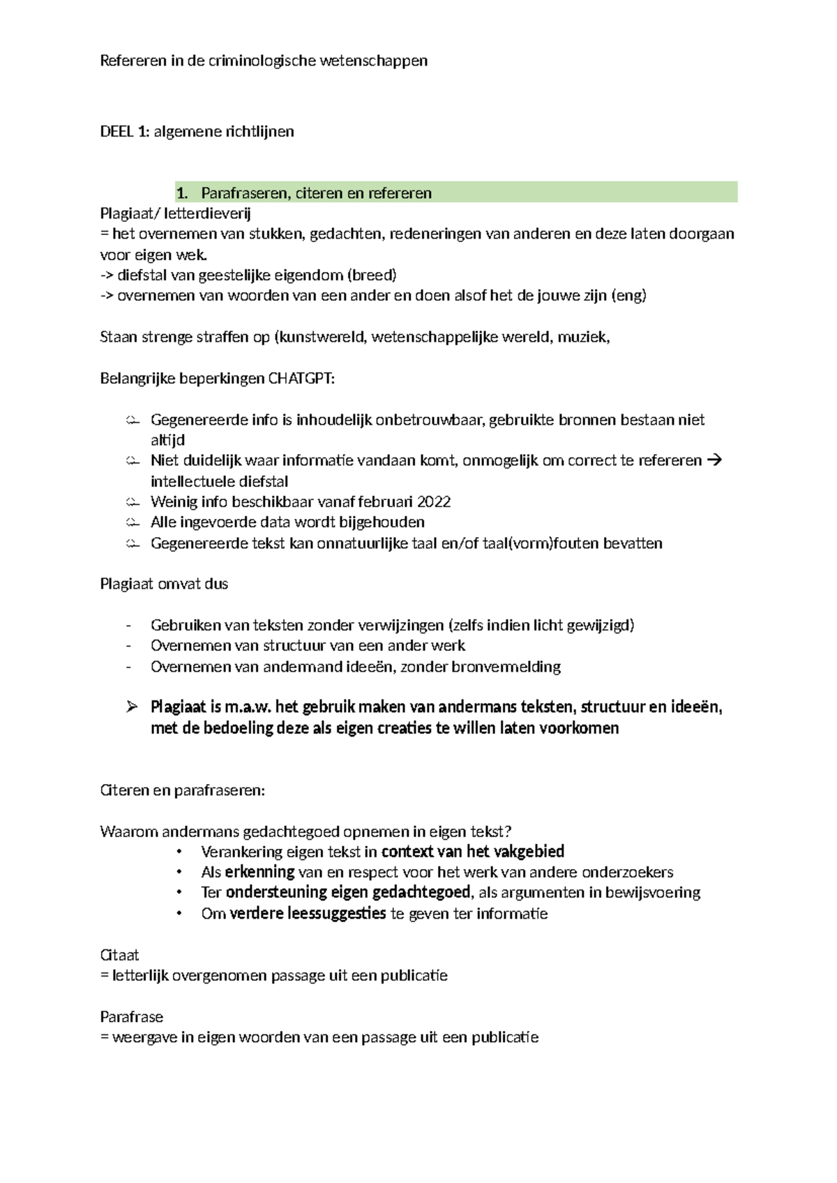 Refereren binnen bronnen - Refereren in de criminologische ...
