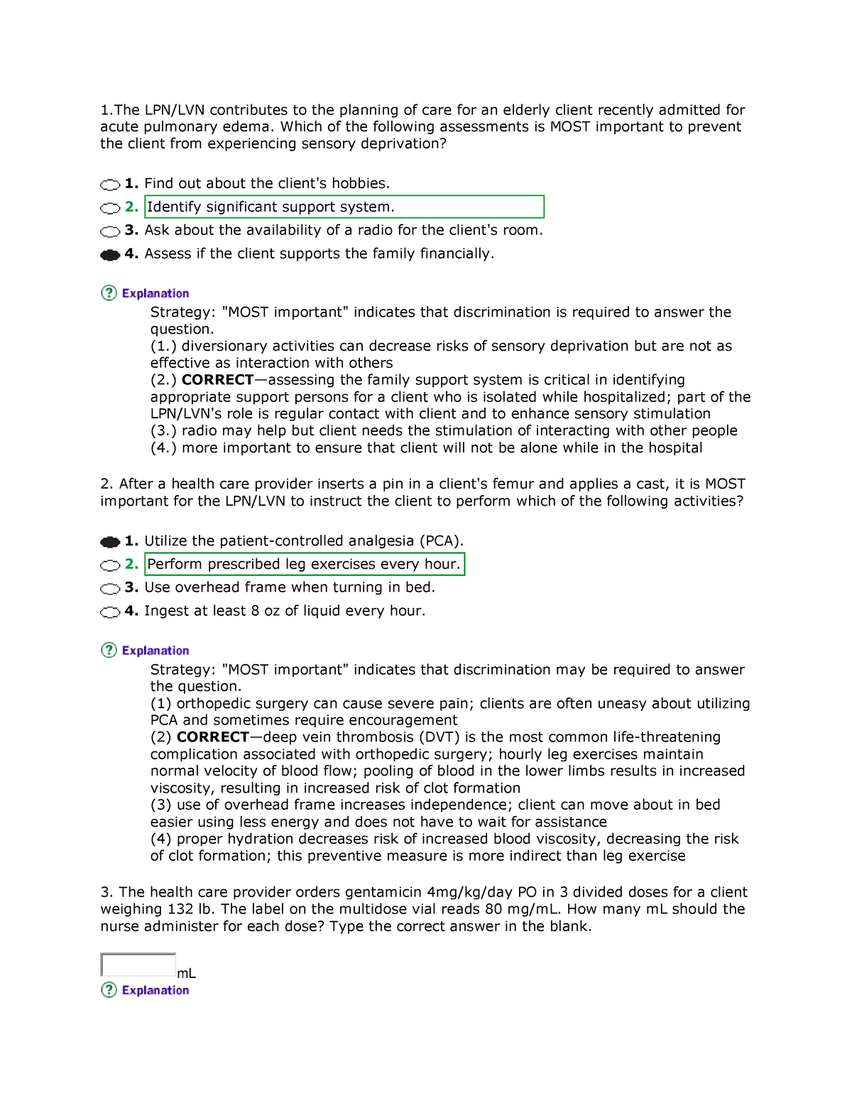 Kaplan Pn Nclex B - Notes - 1 LPN/LVN Contributes To The Planning Of ...