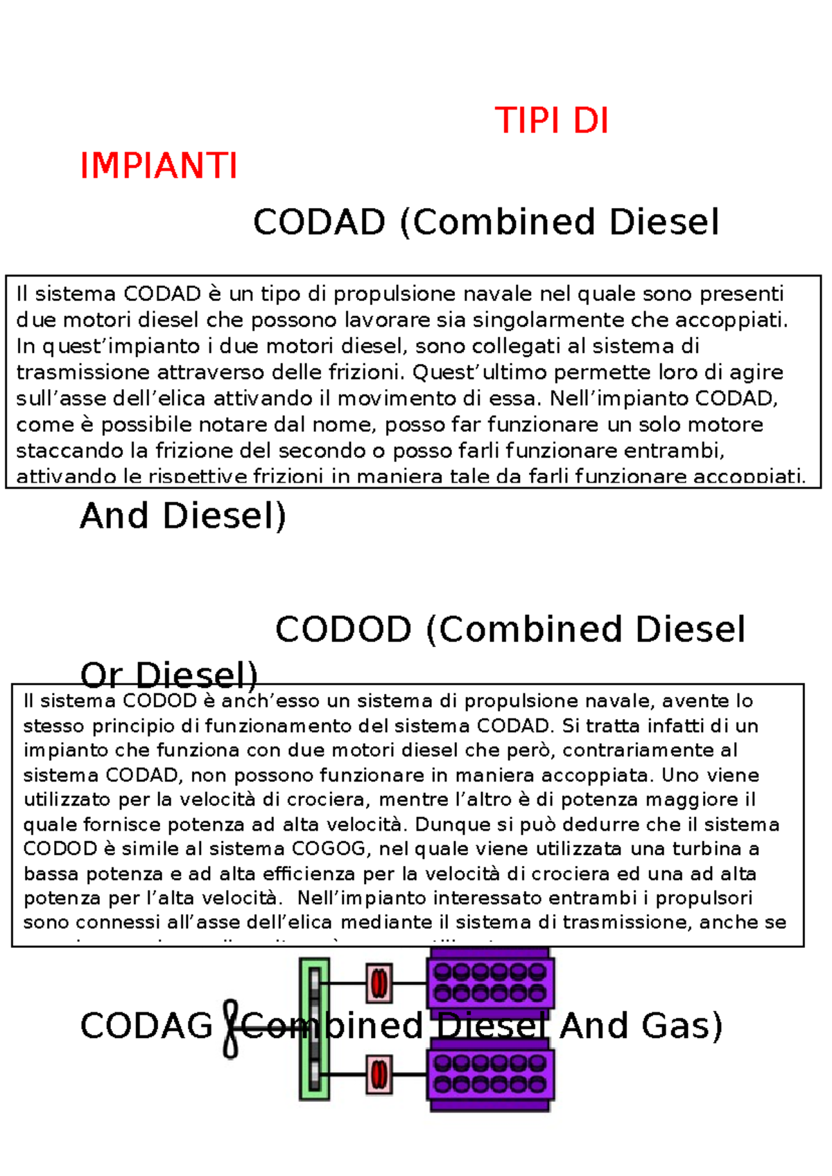 TIPI DI Impianti - Il sistema CODOD è anch’esso un sistema di ...