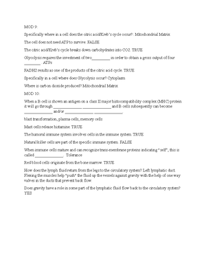 BIO 189 - Midterm Study Guide - Midterm Study Guide Chapters 1- Chapter ...