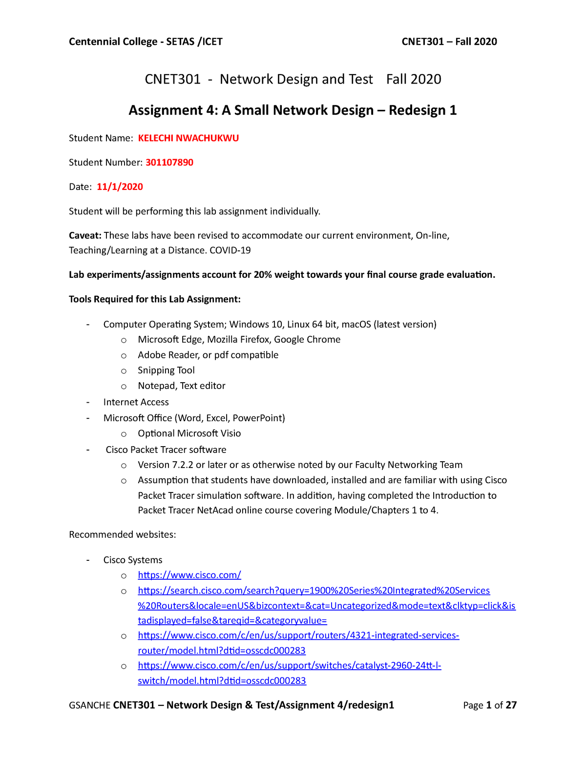 design network assignment