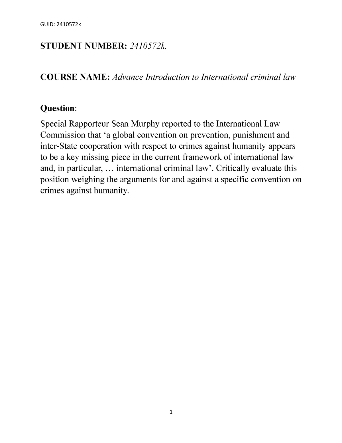 international criminal law thesis topics