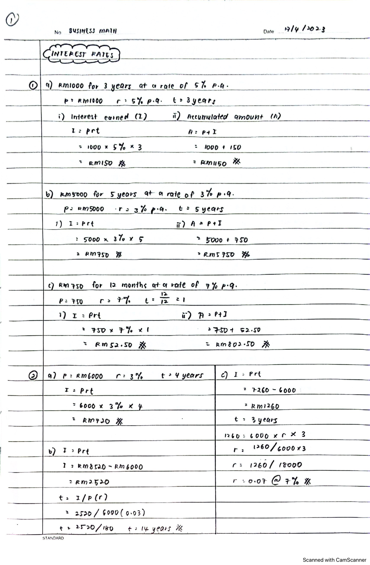 TOPIC 2: Interest Rates - MATHEMATICS FOR ECONOMICS AND BUSINESS - Studocu
