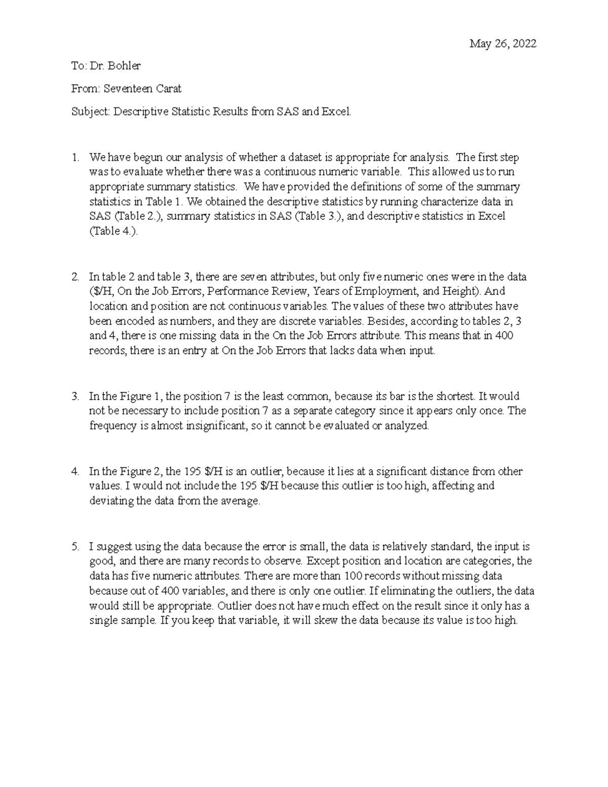 IS 3310 DAX2 Report May 26, 2022 To Dr. Bohler From Seventeen