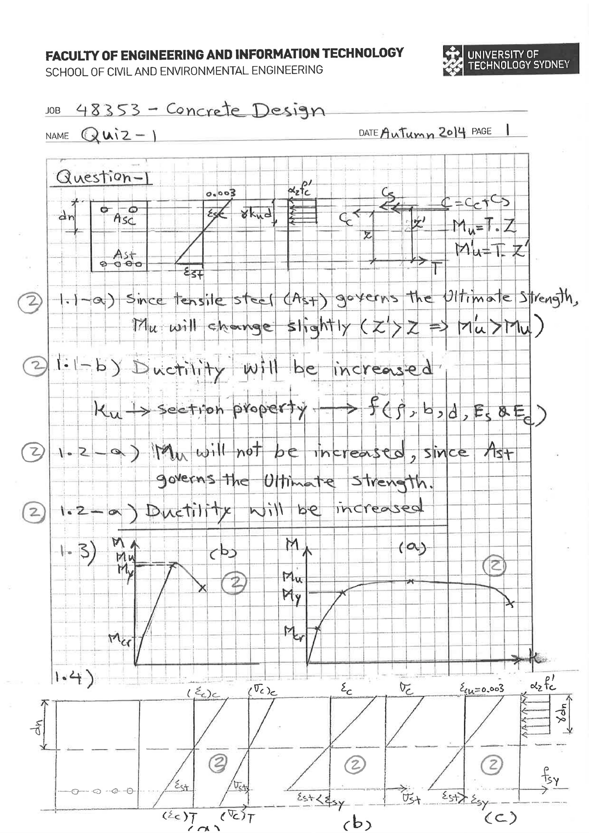 Quiz 1 14 March 2014, Answers - 048353 - Studocu