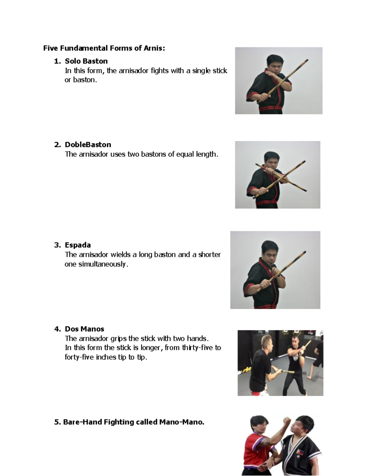 3 Five Fundamental Forms Of Arnis Converted Five Fundamental Forms