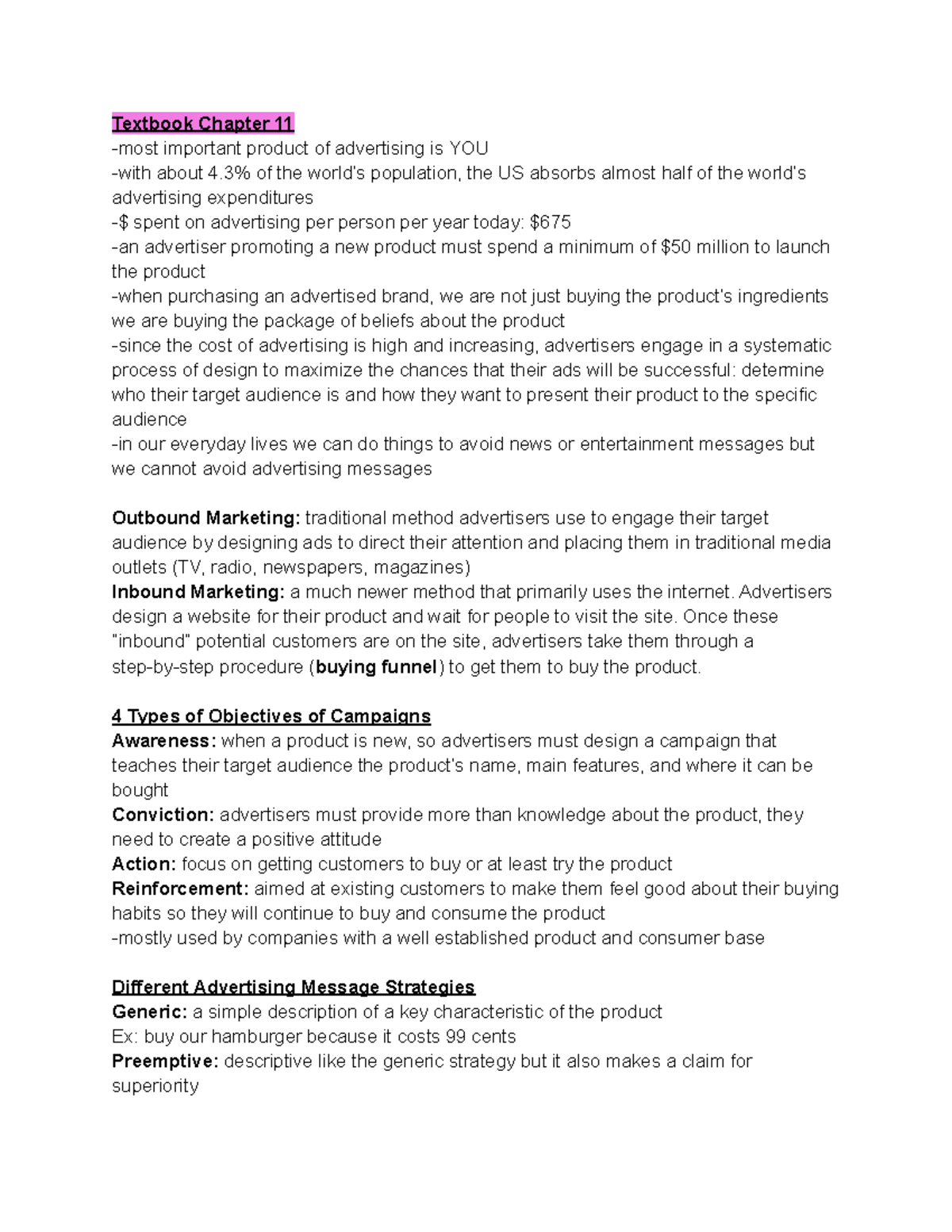 Media Exam 2 Study Guide Textbook Chapter 11 most important product