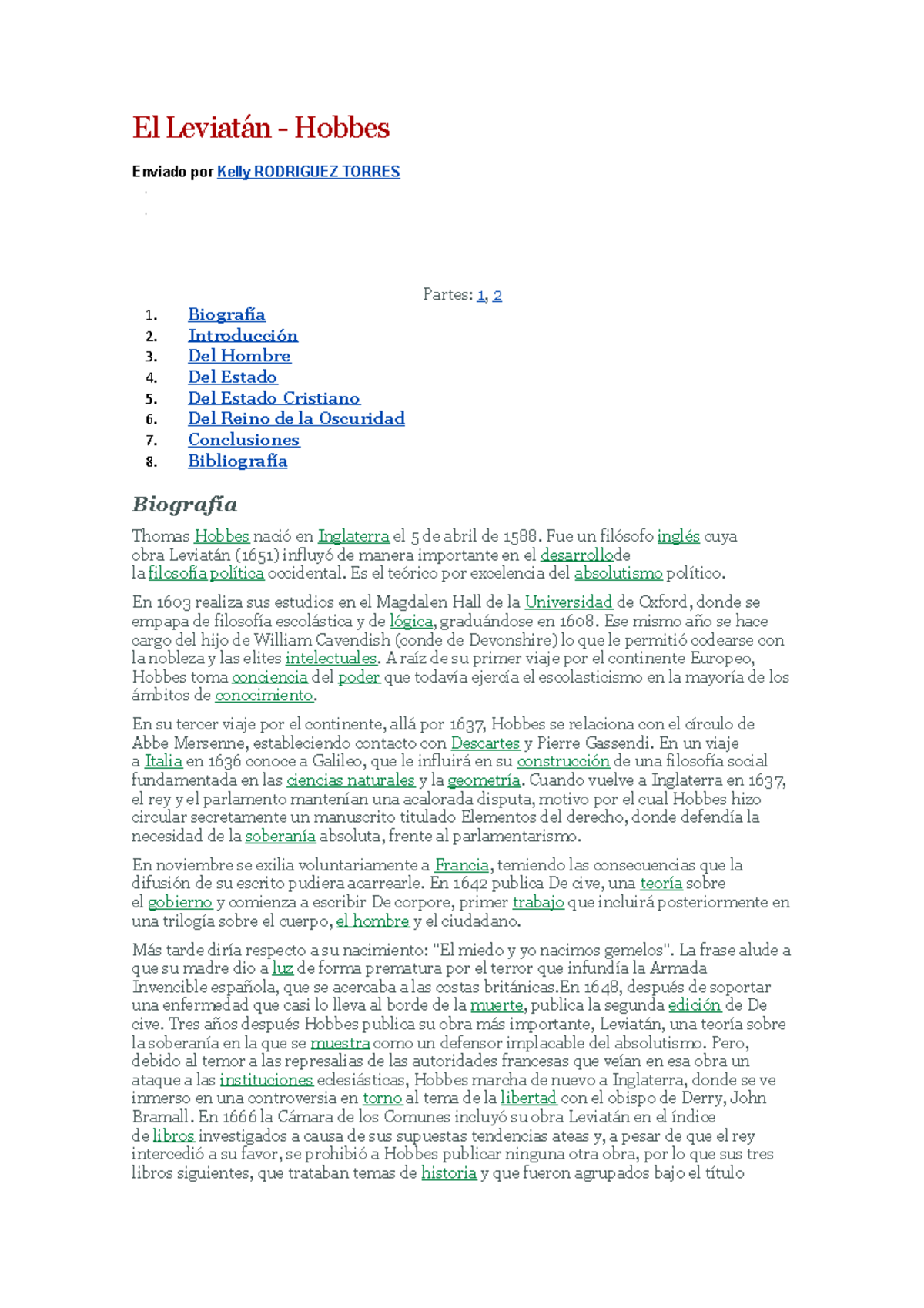 Liaviatan Resumen El leviatán El leviatán