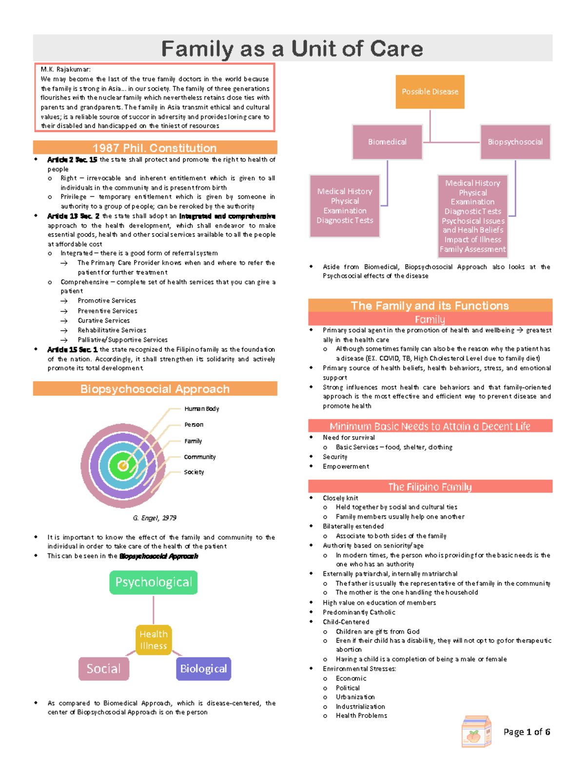 Unit of Care: Family - Family as a Unit of Care M. Rajakumar: We may ...
