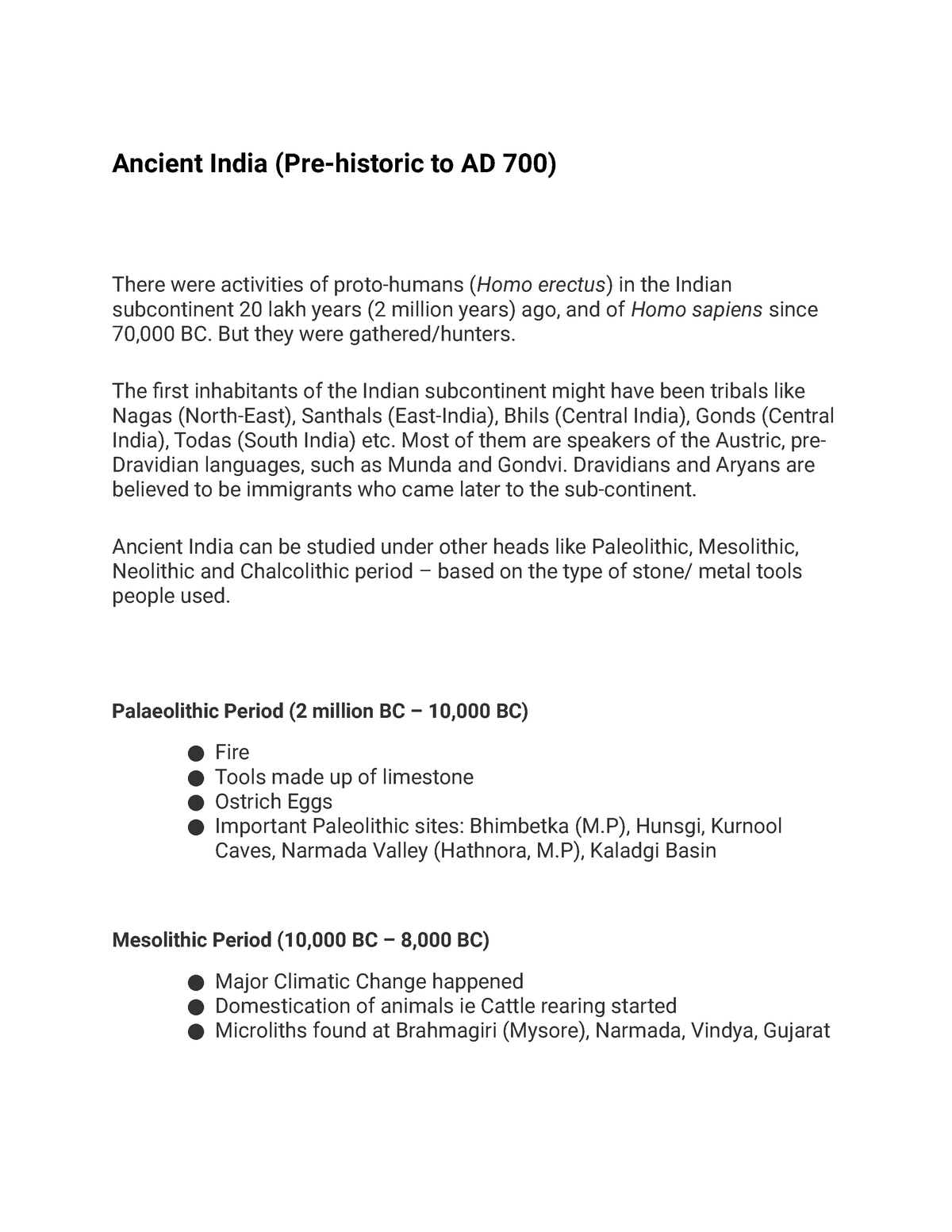 ancient-india-lecture-notes-1-8-ancient-india-pre-historic-to-ad