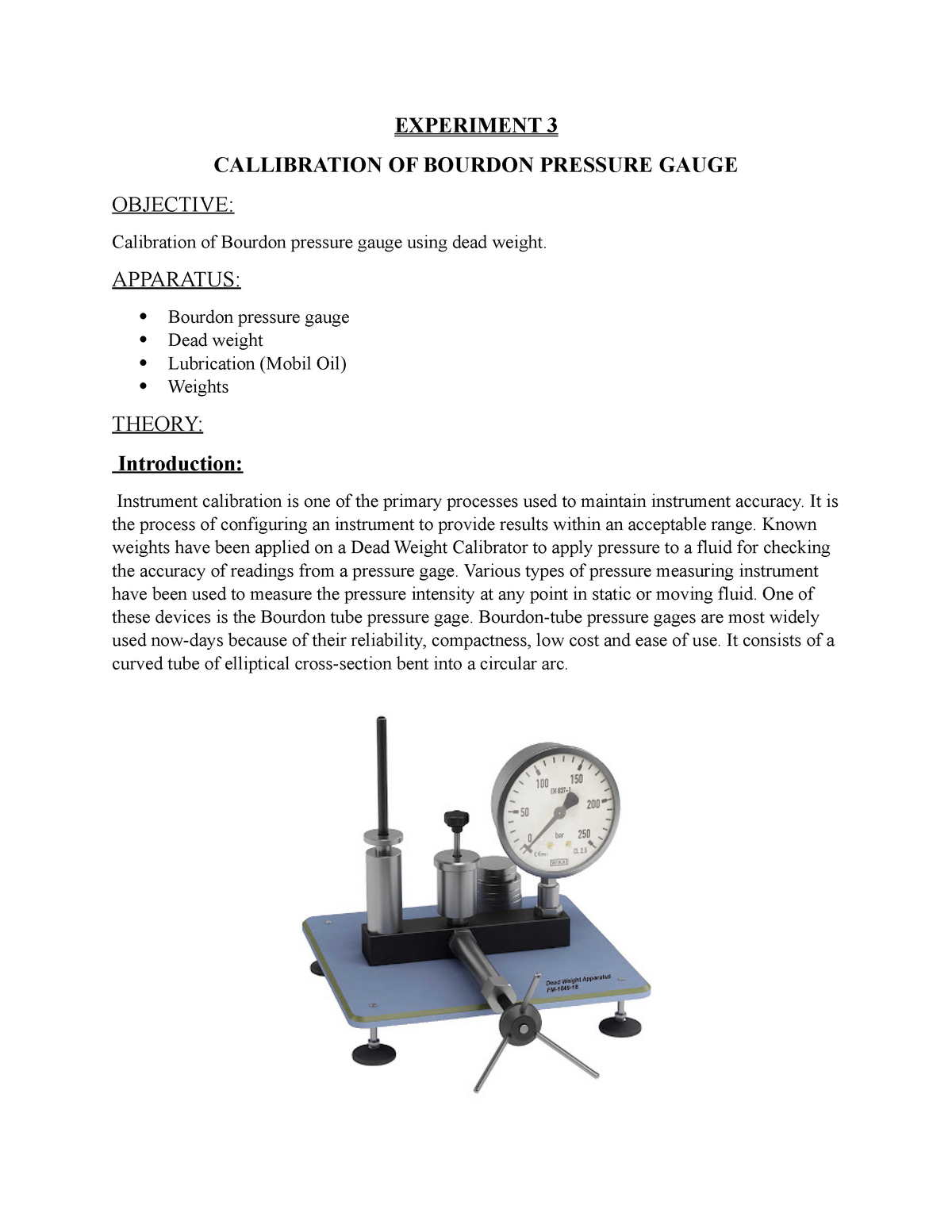 Calibration Of Bourdon Gauge atelieryuwa.ciao.jp