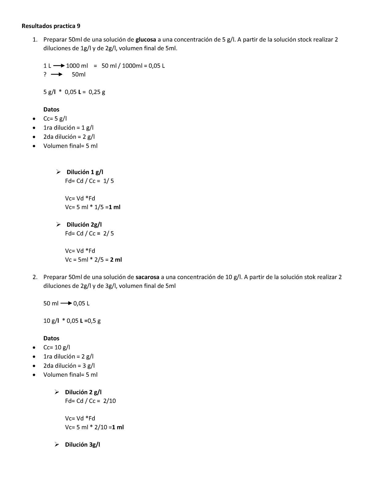 Problemas Diluciones Resueltos- Laboratoris Bioquimica - Resultados ...