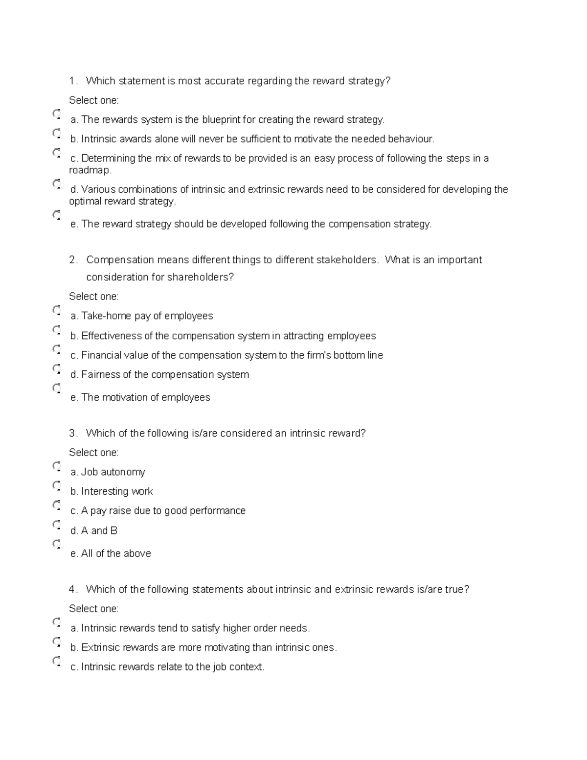 Unit 1 Quiz Chapter 1 3 quiz questions Which statement is most