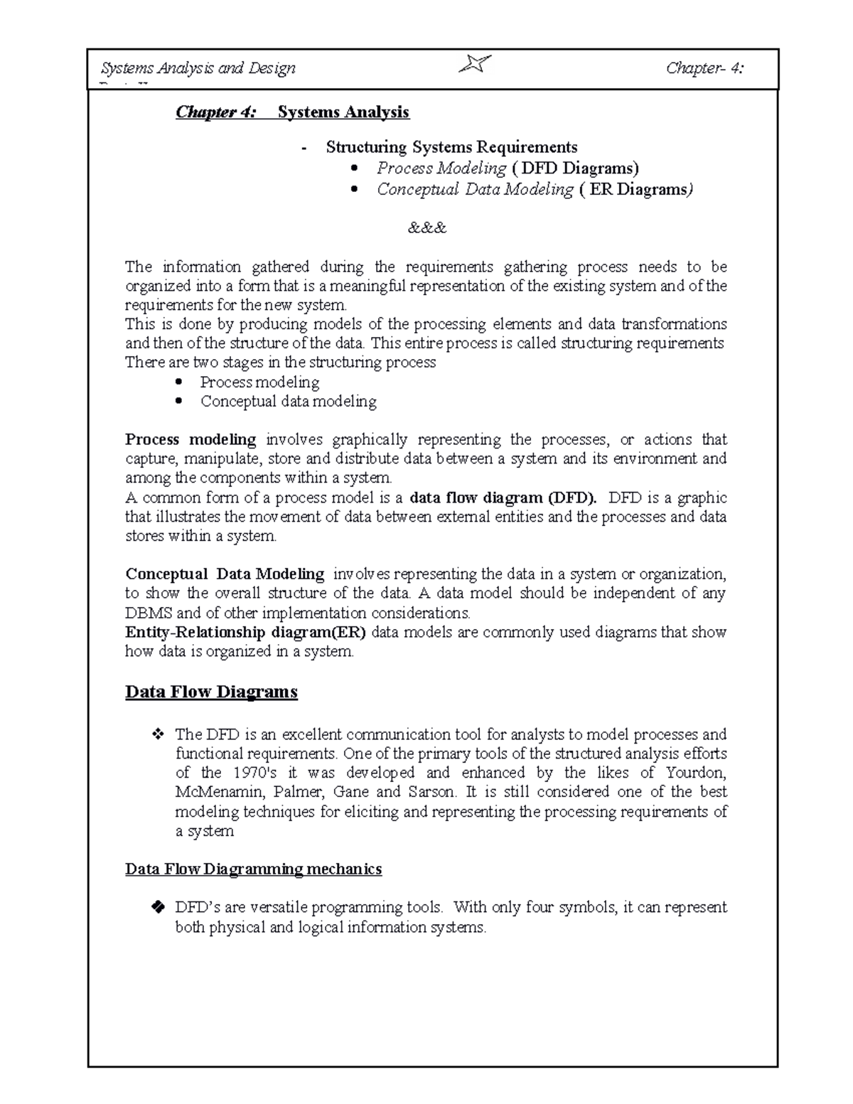 Sad chap 4 part2 - sad4 - Chapter 4: Systems Analysis - Structuring ...