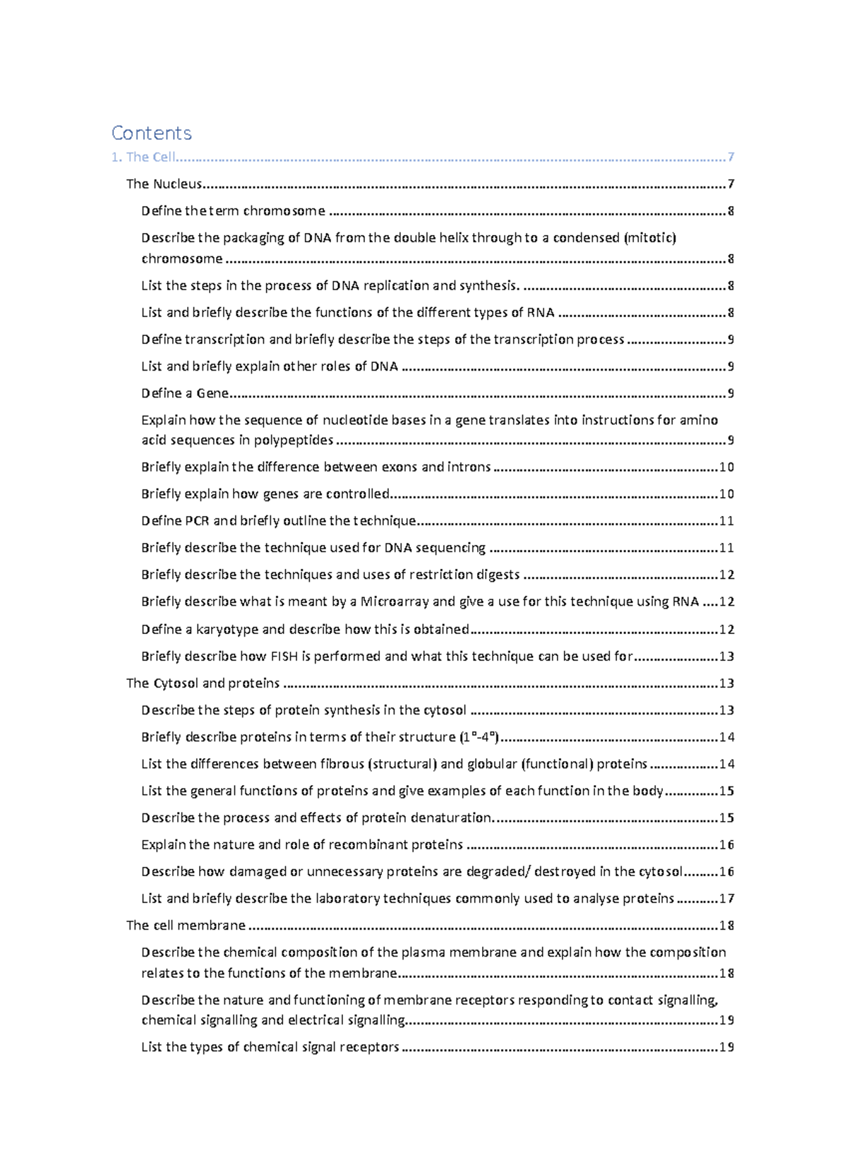 molecular-medicine-summary-contents-1-the-cell-the-nucleus-the