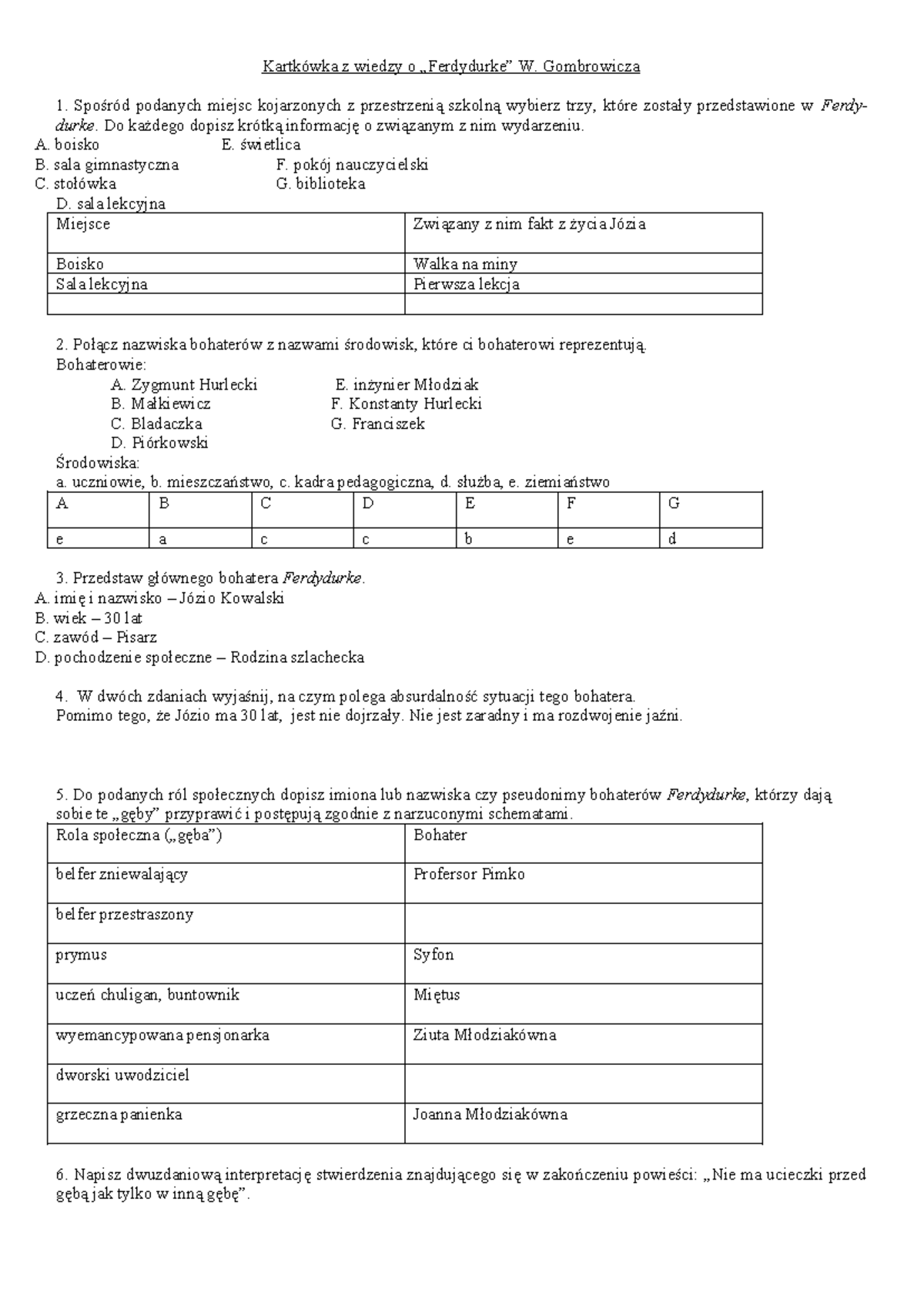 Ferdydurke Sprawdzian Nowa Era Chomikuj Odpowiedzi www.studocu.com