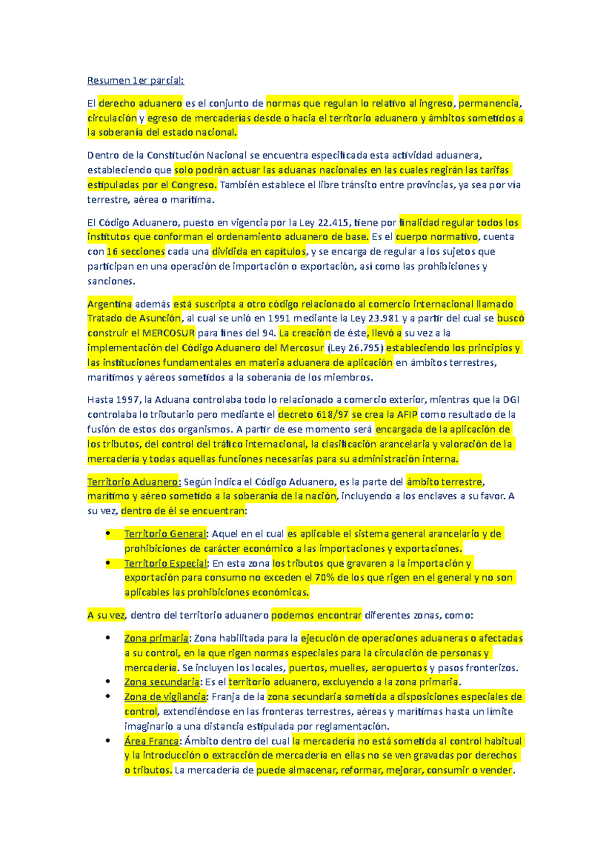 Resumen 1er Parcial - Dentro De La Constitución Nacional Se Encuentra ...