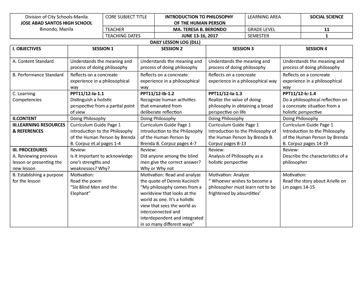 Toaz - none - Division of City Schools-Manila JOSE ABAD SANTOS HIGH ...