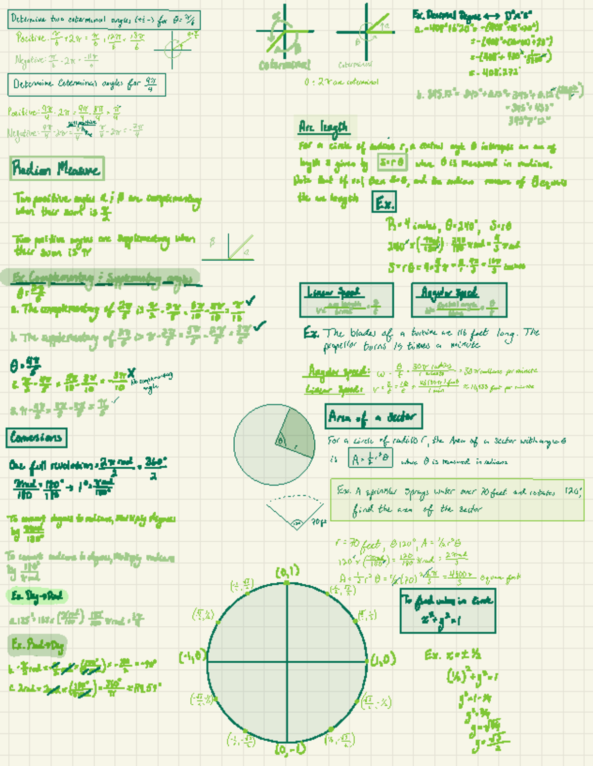 Trigonometry Basics - Determine two coterminal angles (ti - for O = 8 ...