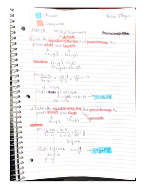 MAT 071 8hw - This is homework for MAT 171 - MAT 171 - Studocu