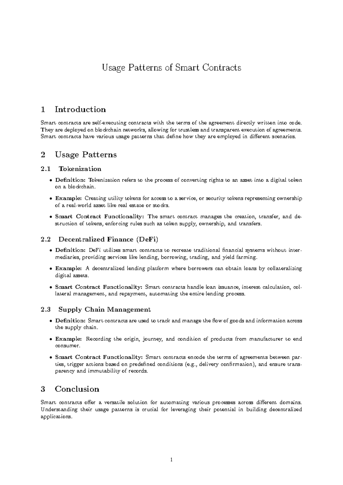 BC Notes - Summary Blockchain and Cryptocurrency - Usage Patterns of ...