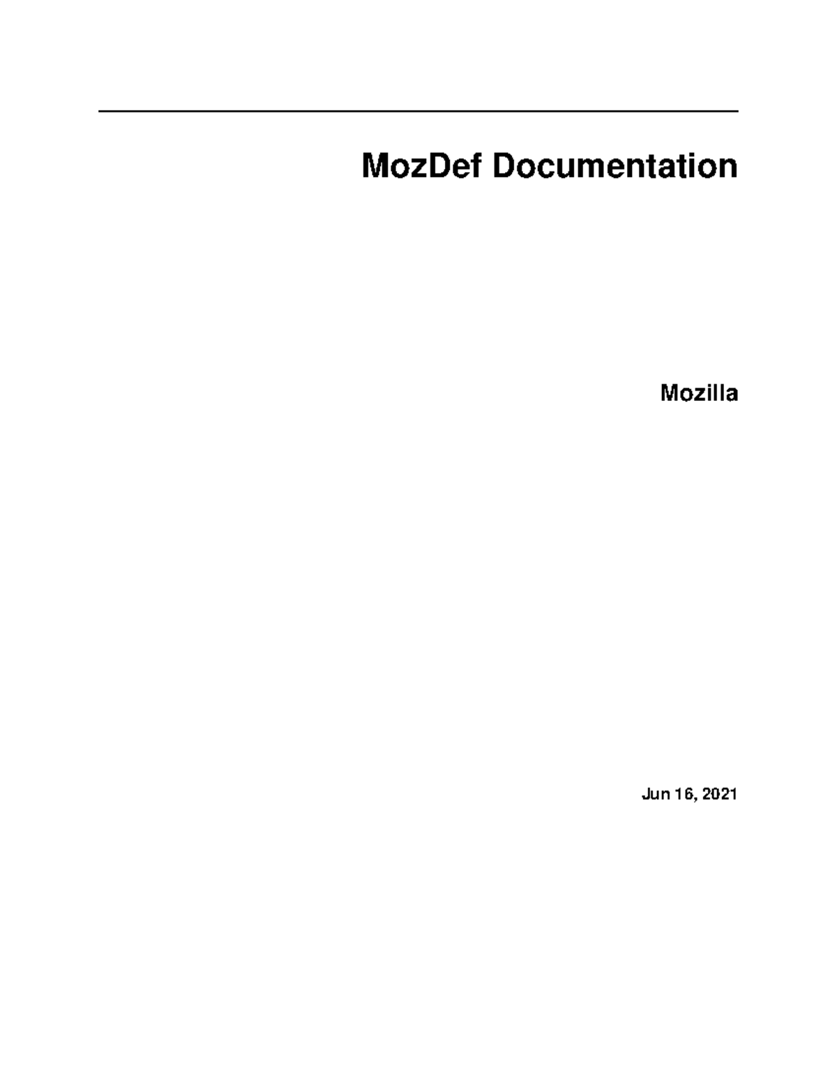 Mozdef-documentation - Mozilla Jun 16, 2021 ii 7 GeoModel Version 0 ...