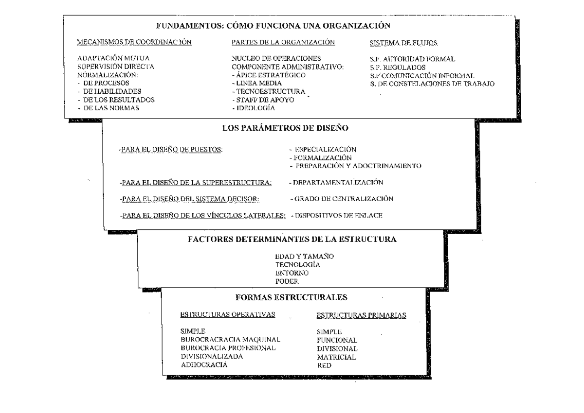 Esquema dise+¦o organizativo - Dirección de Operaciones - Studocu