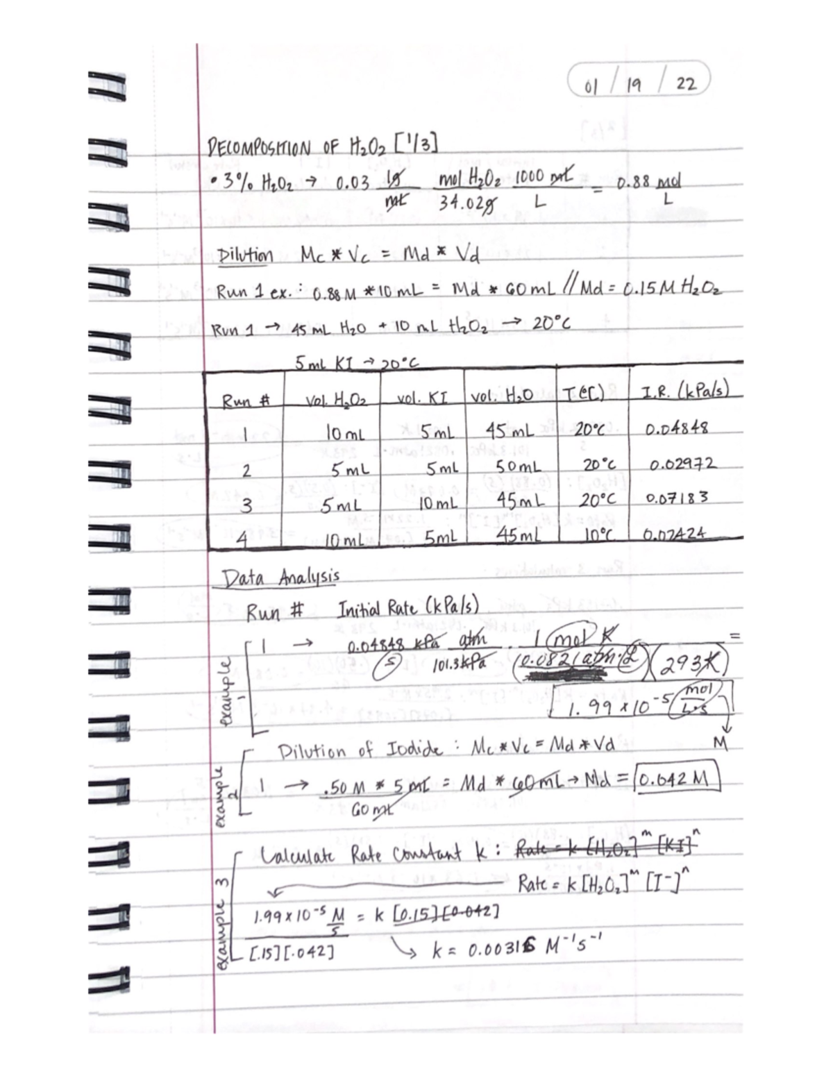 Decomposition of h2o2 lab notes - CHEM 113 - Studocu