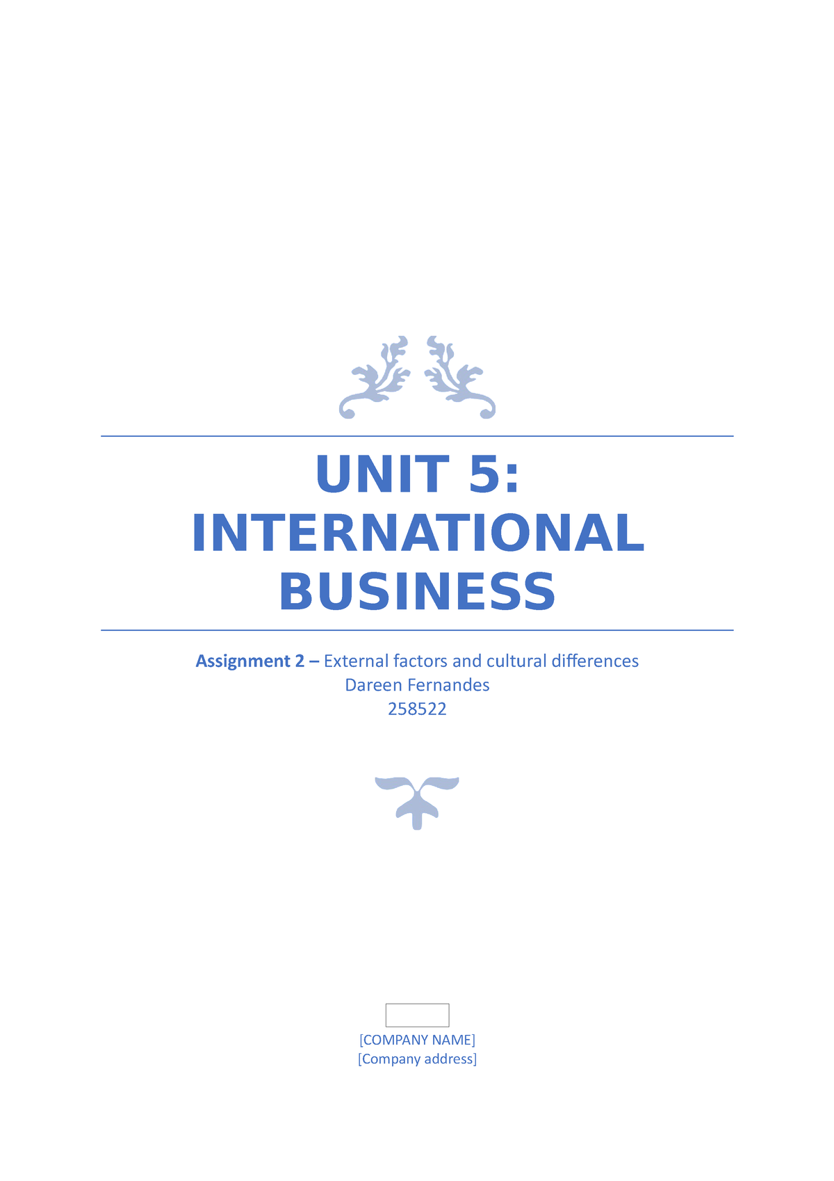 unit 5 international business assignment 1 m2