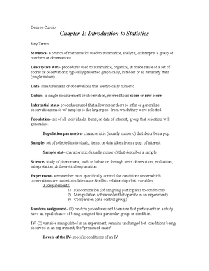 Chapter 1 Power Point - Notes - What is Statistics? The term ...