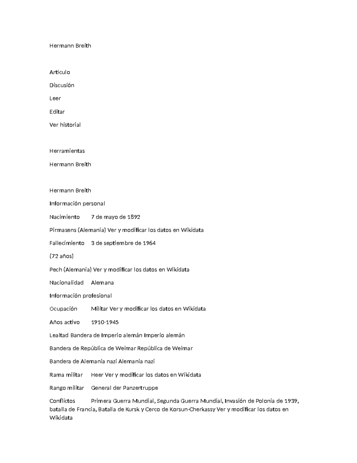 Hermann Breith Hermann Breith Artículo Discusión Leer Editar Ver