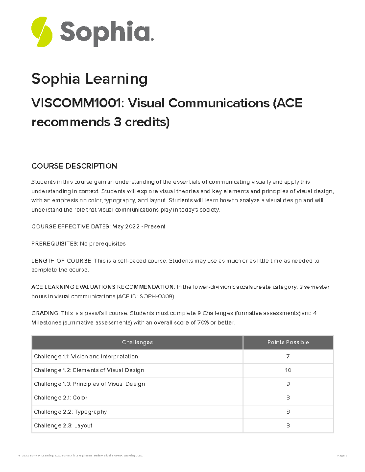 Sophia Visual Communications Syllabus - Sophia Learning VISCOMM1001 ...