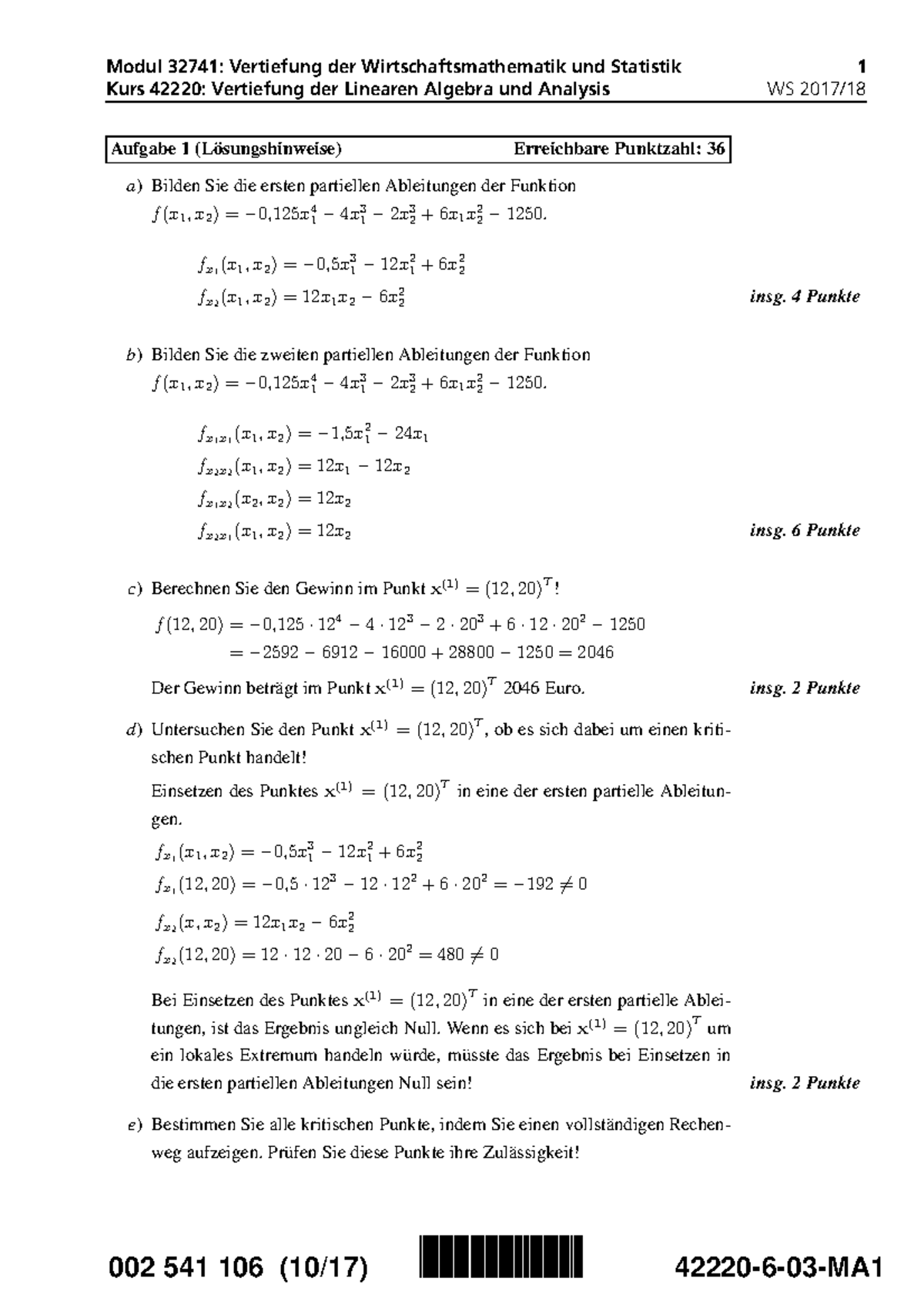 Loesungen EA 42220 WS17 - Modul 32741: Vertiefung Der ...