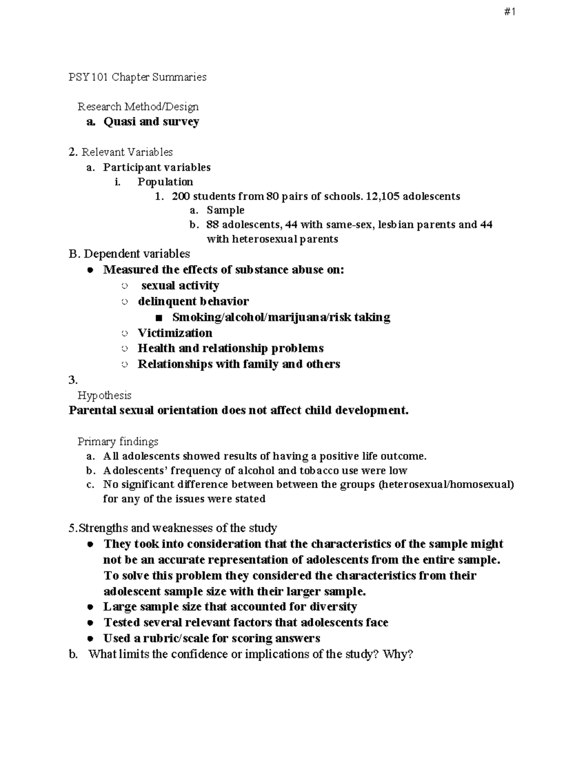 PSY101 Chapter 11 Summary - Introduction To Psychology - PSY101 Chapter ...