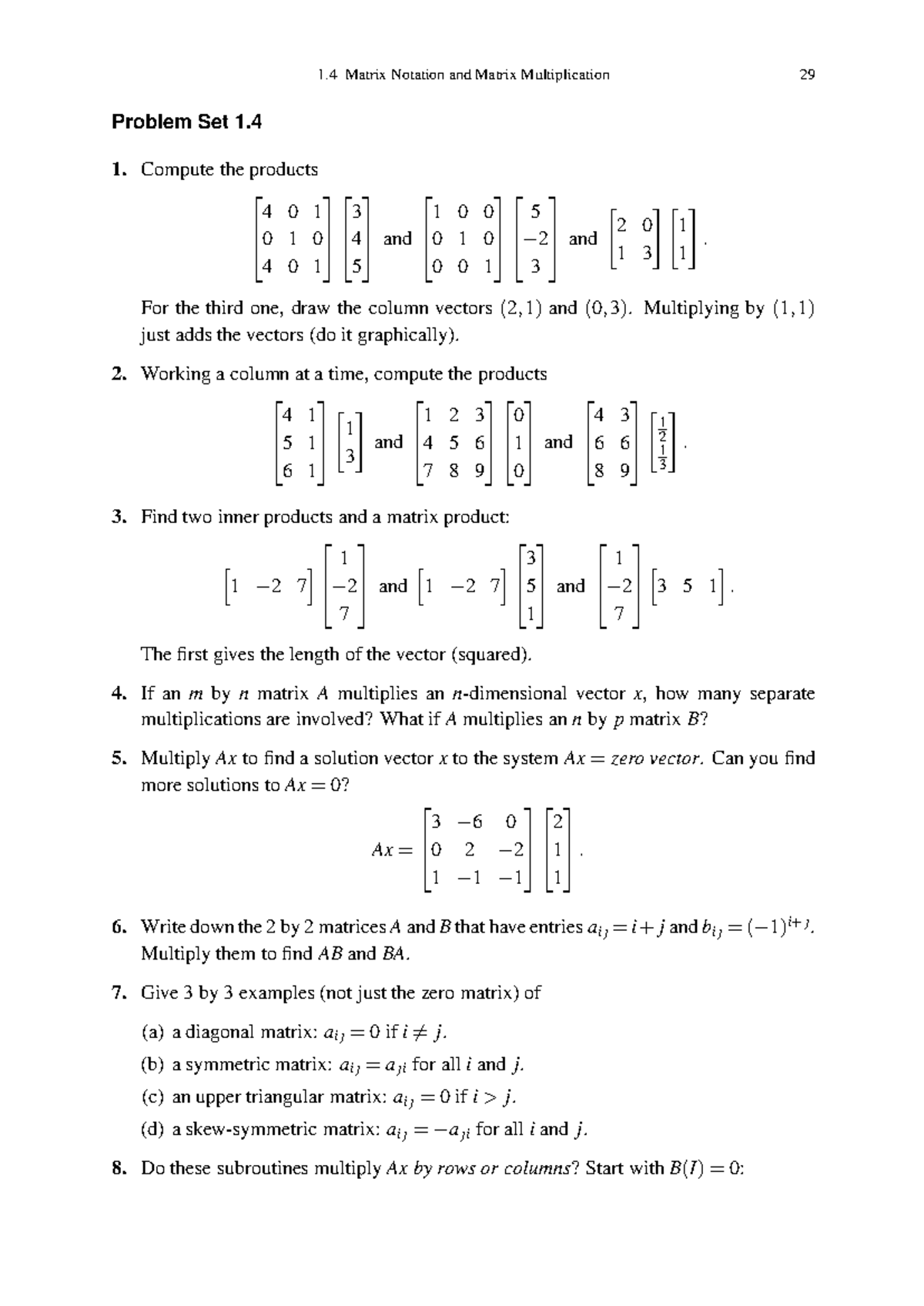 Linear-algebra-and-its-application - 1 Matrix Notation and Matrix ...