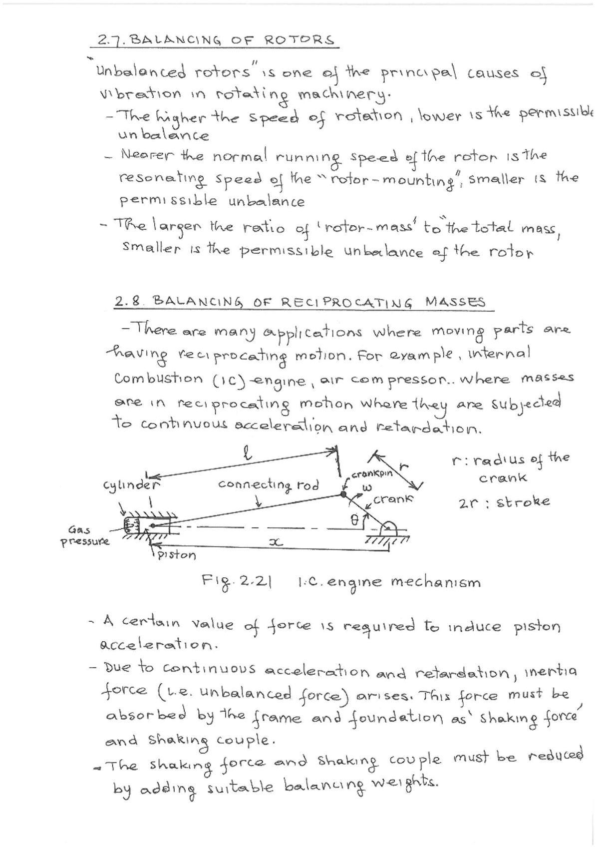 Balancing 3 - 2. BALANCING OF ROTORS unbalanced is one of the principal ...