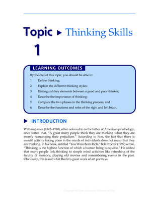 sbfs1103 thinking skills and problem solving