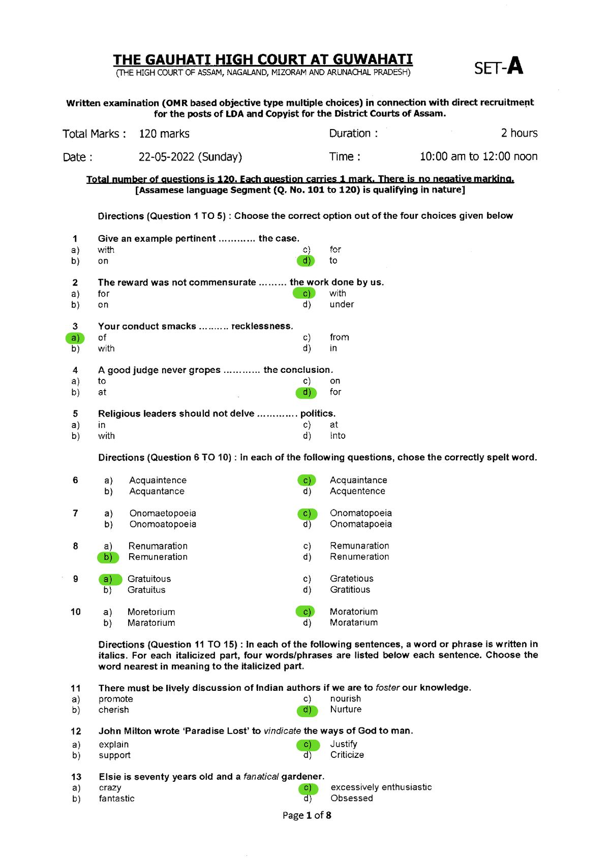 LDC-AS-2022 - EXAMINATION QUESTION PAPER - Bechlaor Of Law - Studocu