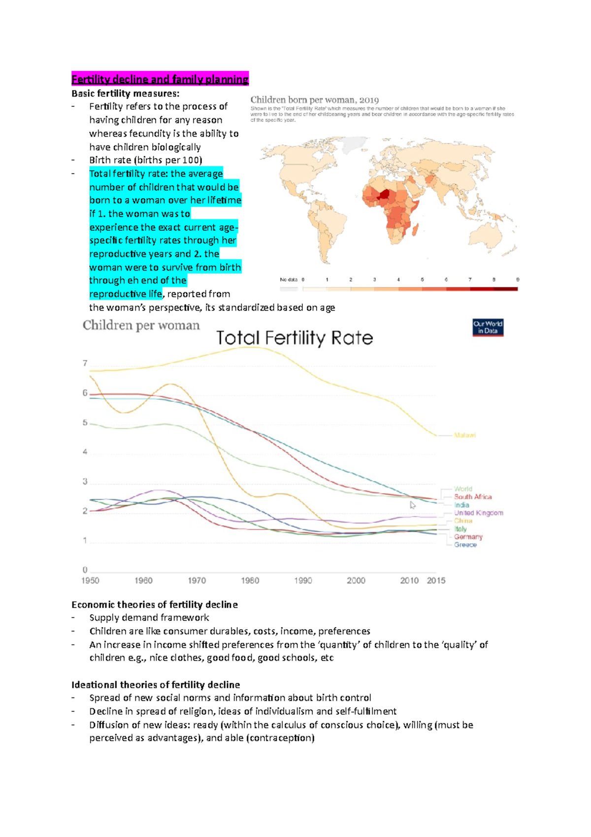 9. Fertility Decline And Family Planning - Fertility Decline And Family ...