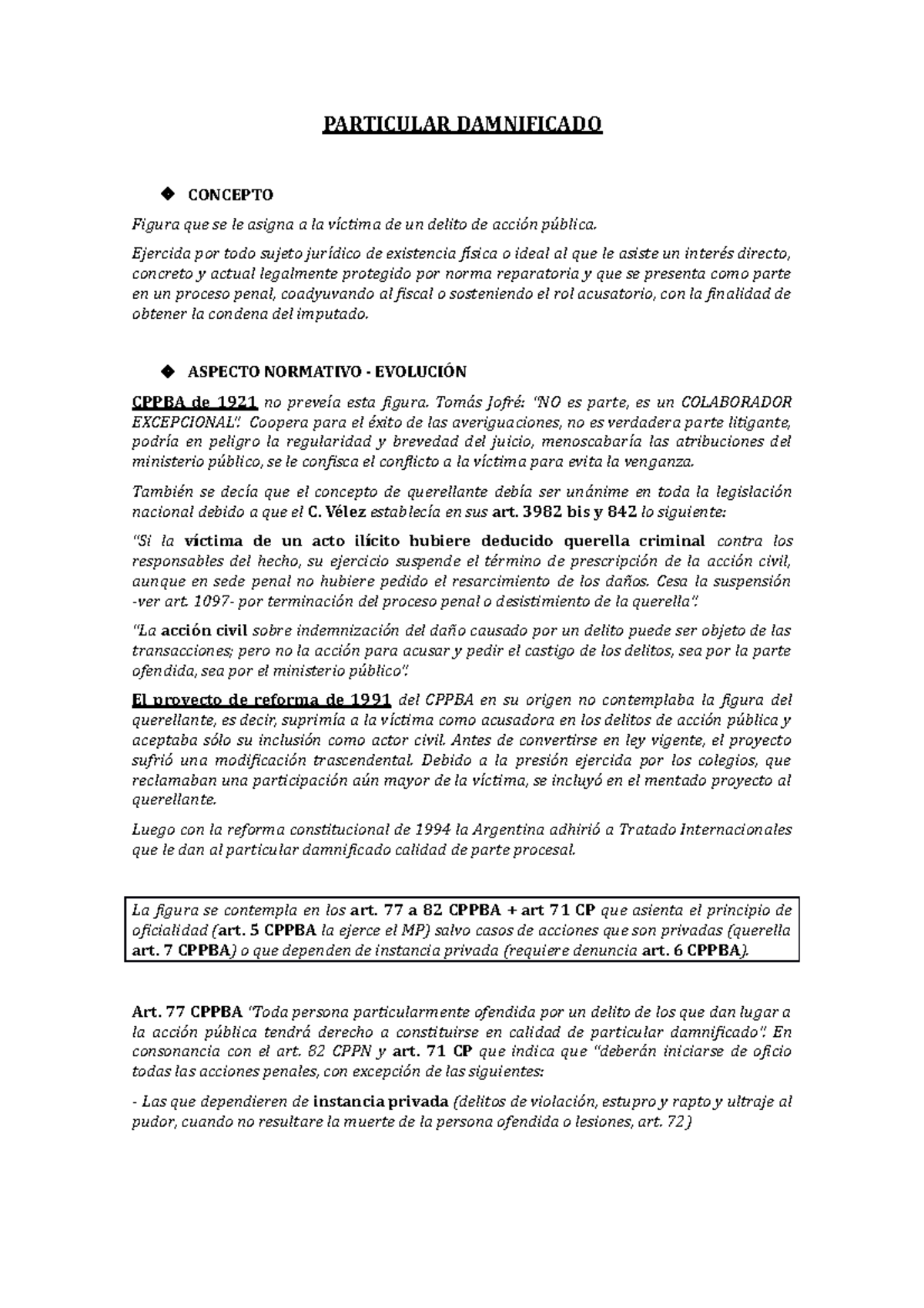 Particular Damnificado PARTICULAR DAMNIFICADO CONCEPTO Figura que se