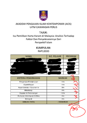 Assignment ctu - OKKK - CTU CABARAN BERITA PALSU DALAM MASYARAKAT ...