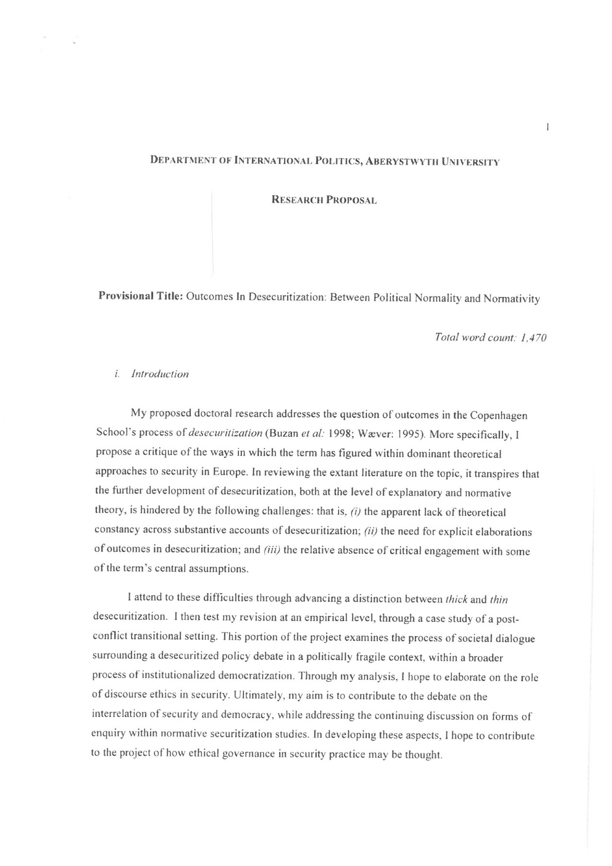 sample of phd research proposal in international relations
