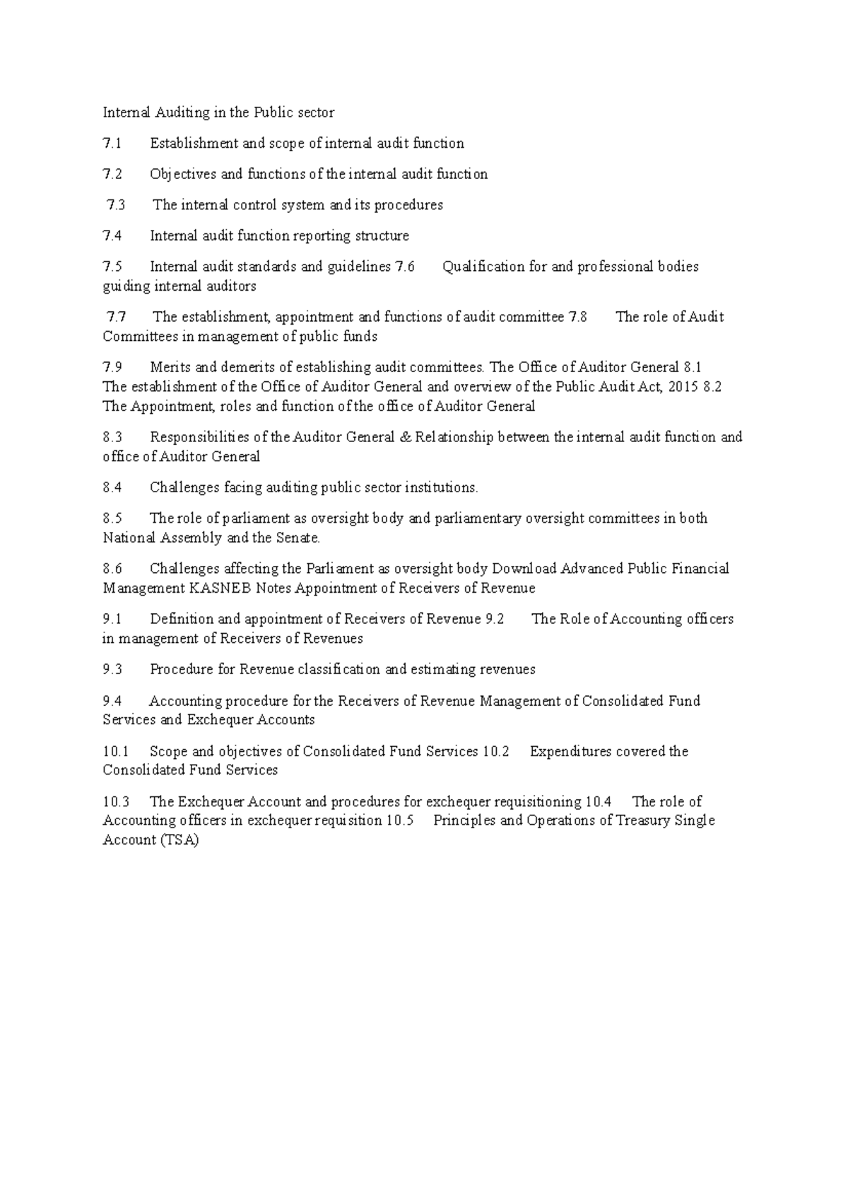 9Internal Auditing in the Public sector - Accounting and Finance - KIU ...