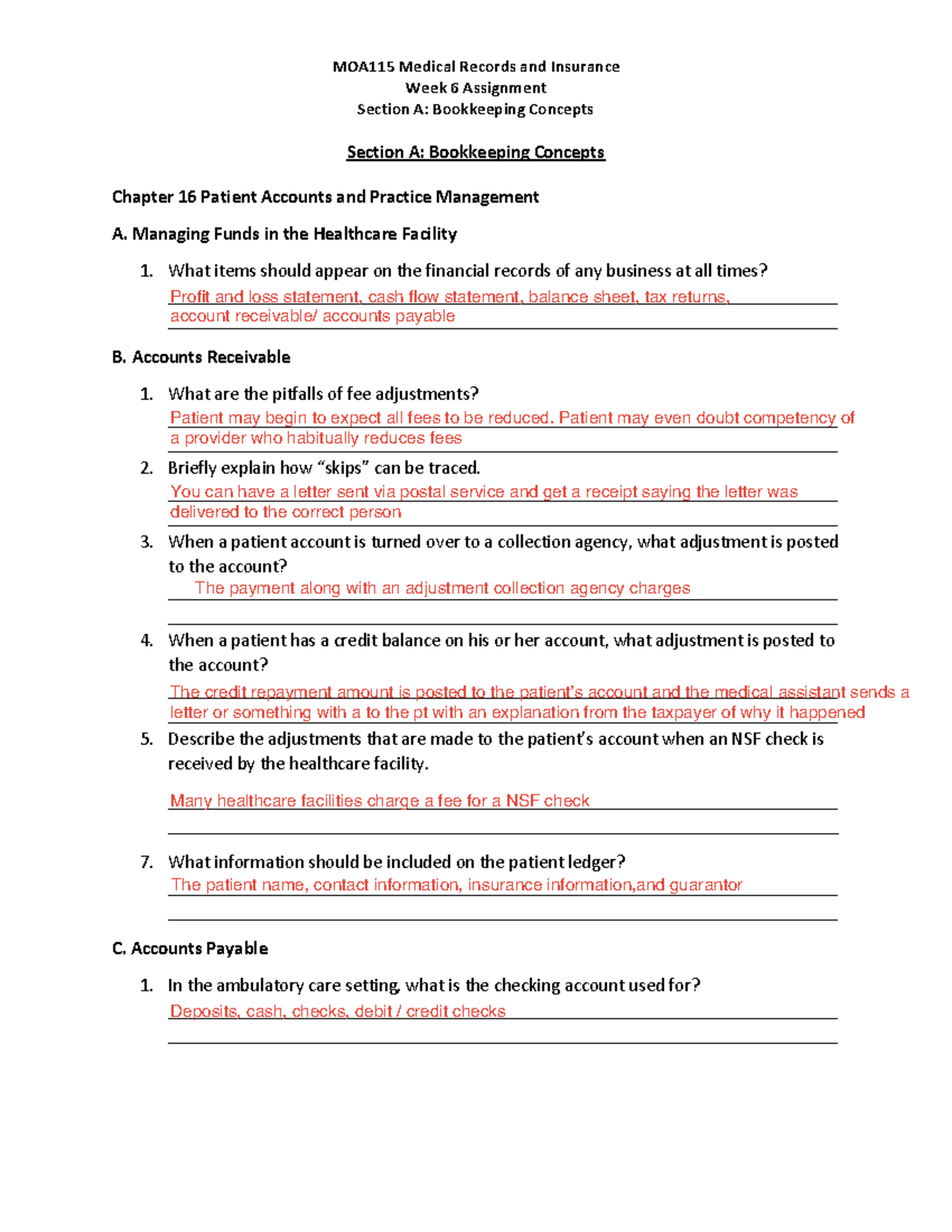 Week+6+Assignment+Worksheet - MOA115 Medical Records and Insurance Week ...