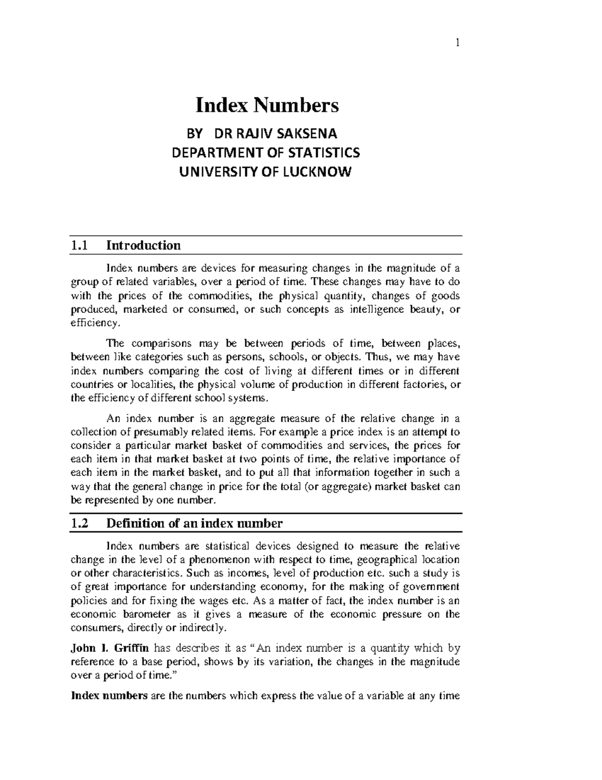 202004 160626023624 Rajiv Saksena Index Numbers Index Numbers BY DR
